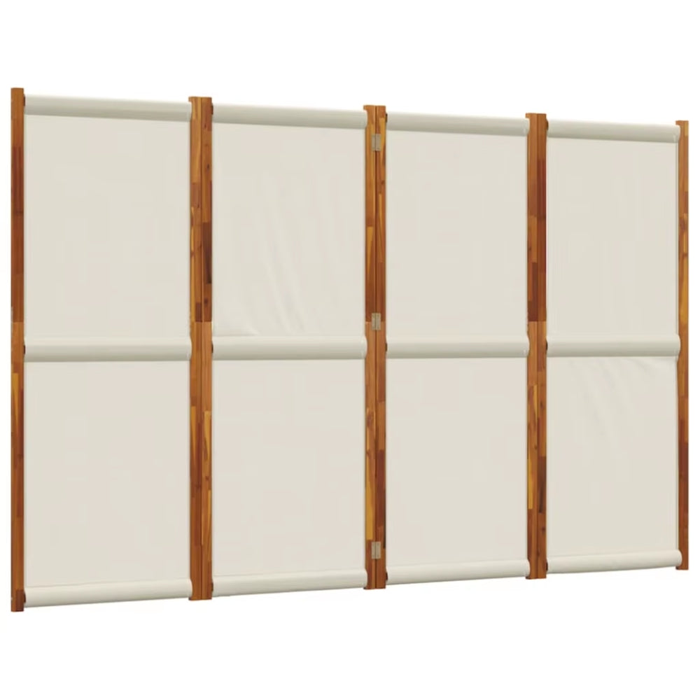 Paravent Blanc en Tissu