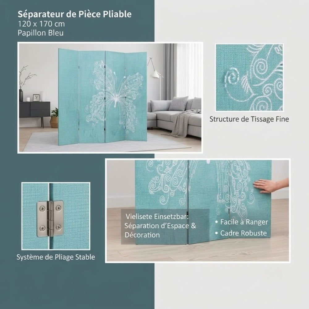Paravent Tissu Design Chambre