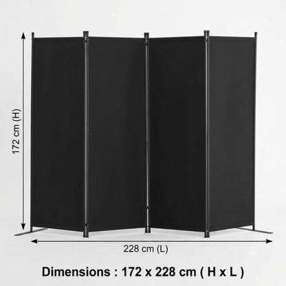 Paravent Noir Pliable
