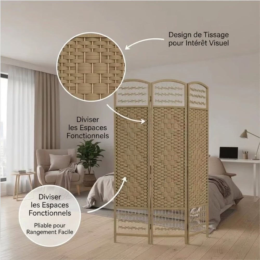 Paravent Cannage Pliable