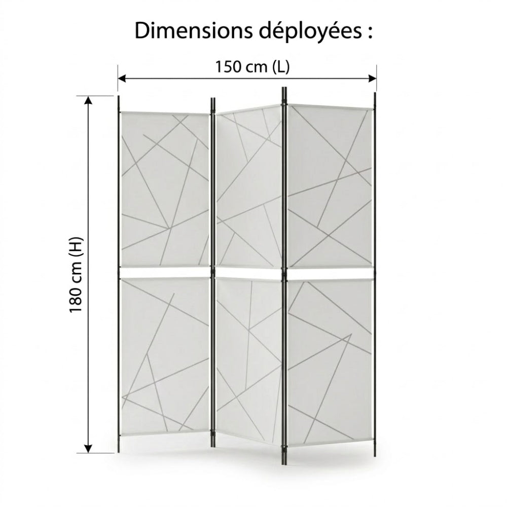 Paravent Bureau Blanc Chambre