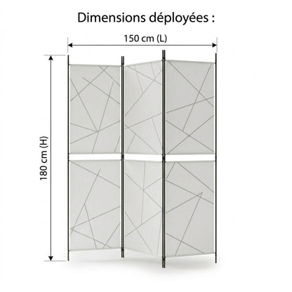 Paravent Bureau Blanc Chambre