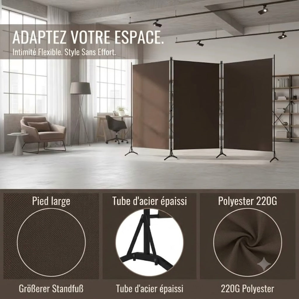 Paravent Tissu Métal