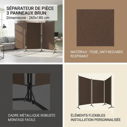 Paravent Tissu Métal