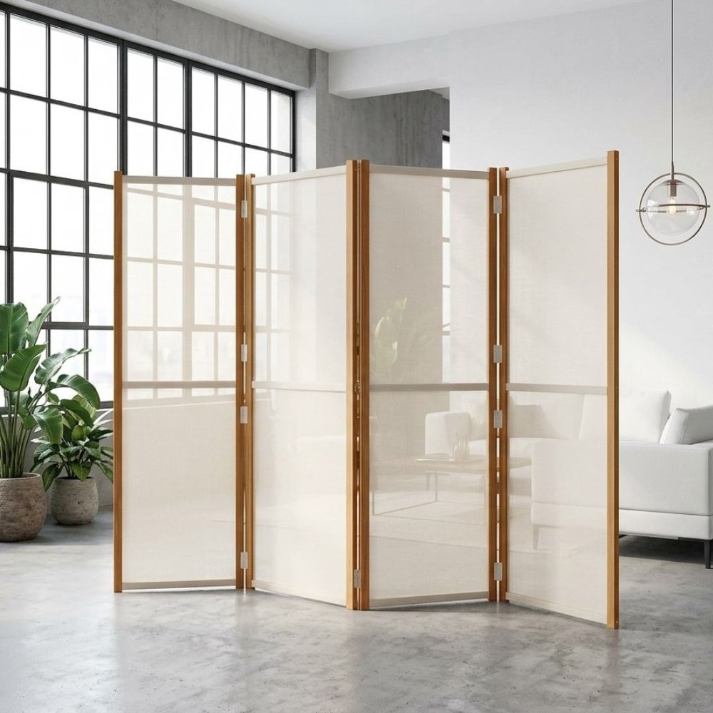 Paravent Blanc Bois