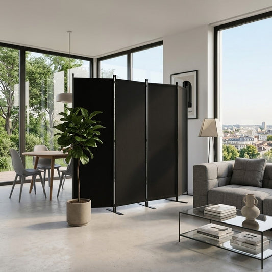 Paravent Noir Pliable