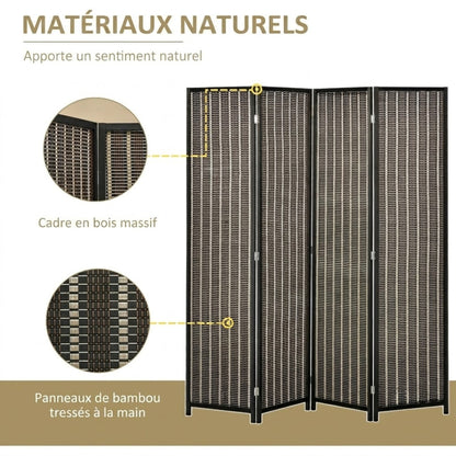 Paravent Bambou Design Pliable