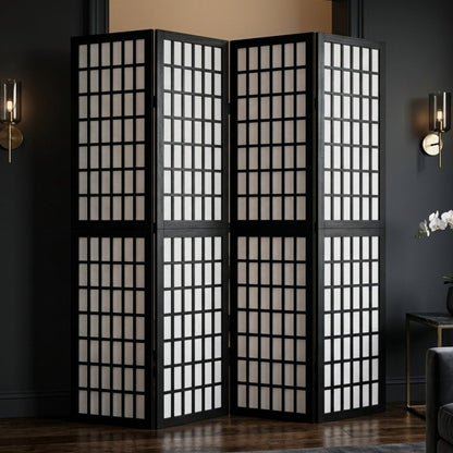 Paravent Noir Bois Intérieur