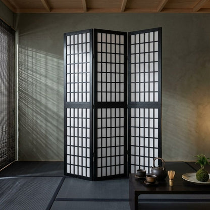 Paravent Noir Bois Intérieur