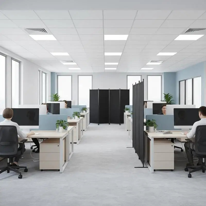 Paravent Noir Pliable