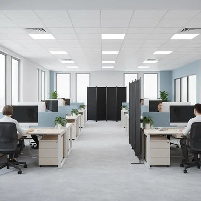 Paravent Noir Pliable