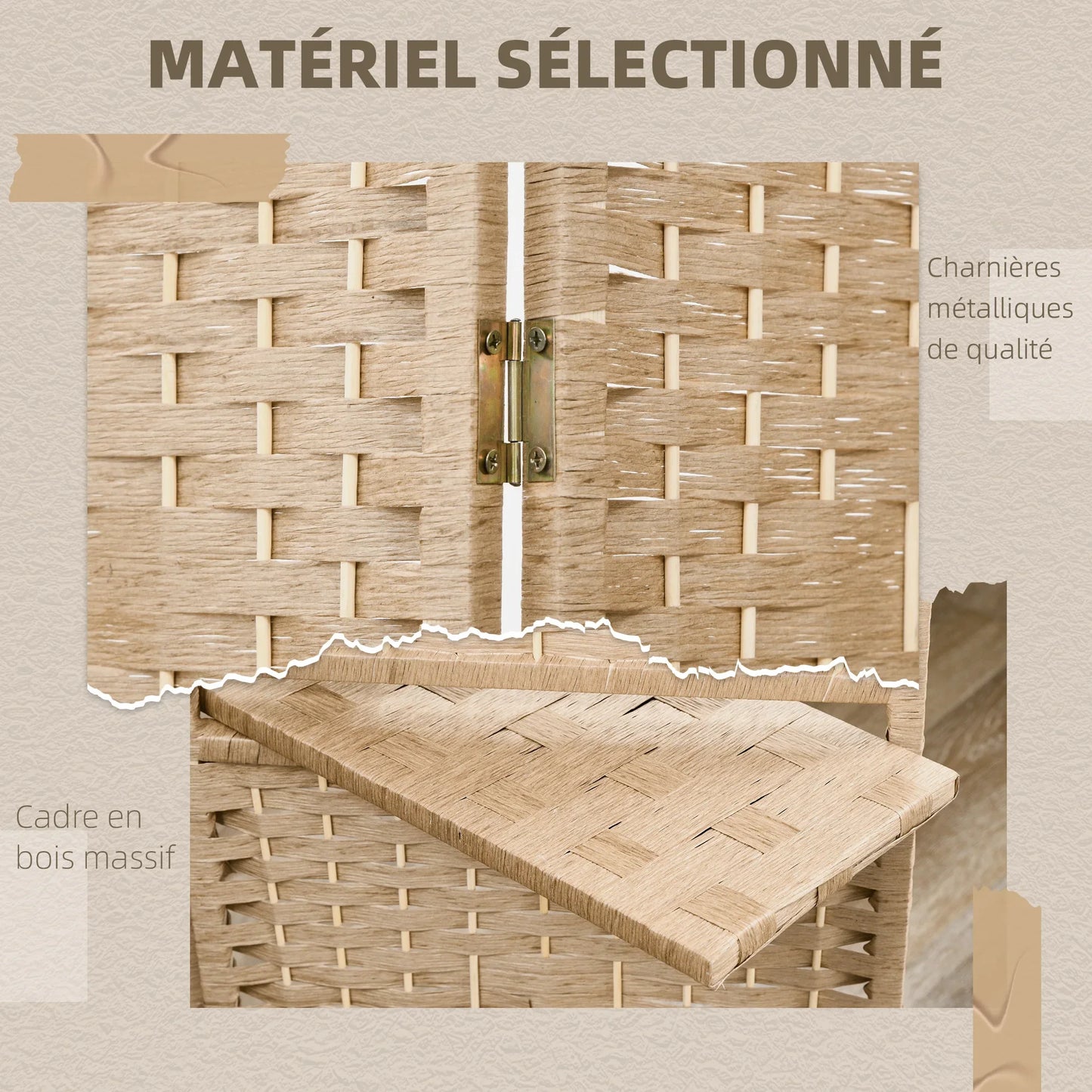 Paravent Bois Intérieur Pliable