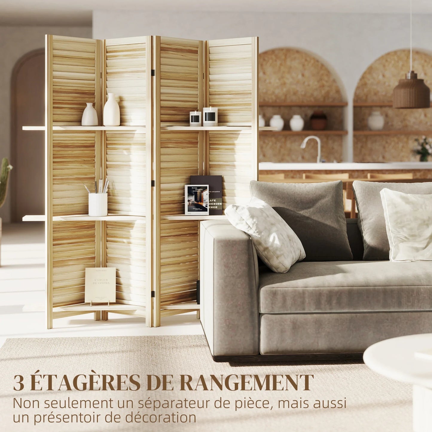 Paravent étagères