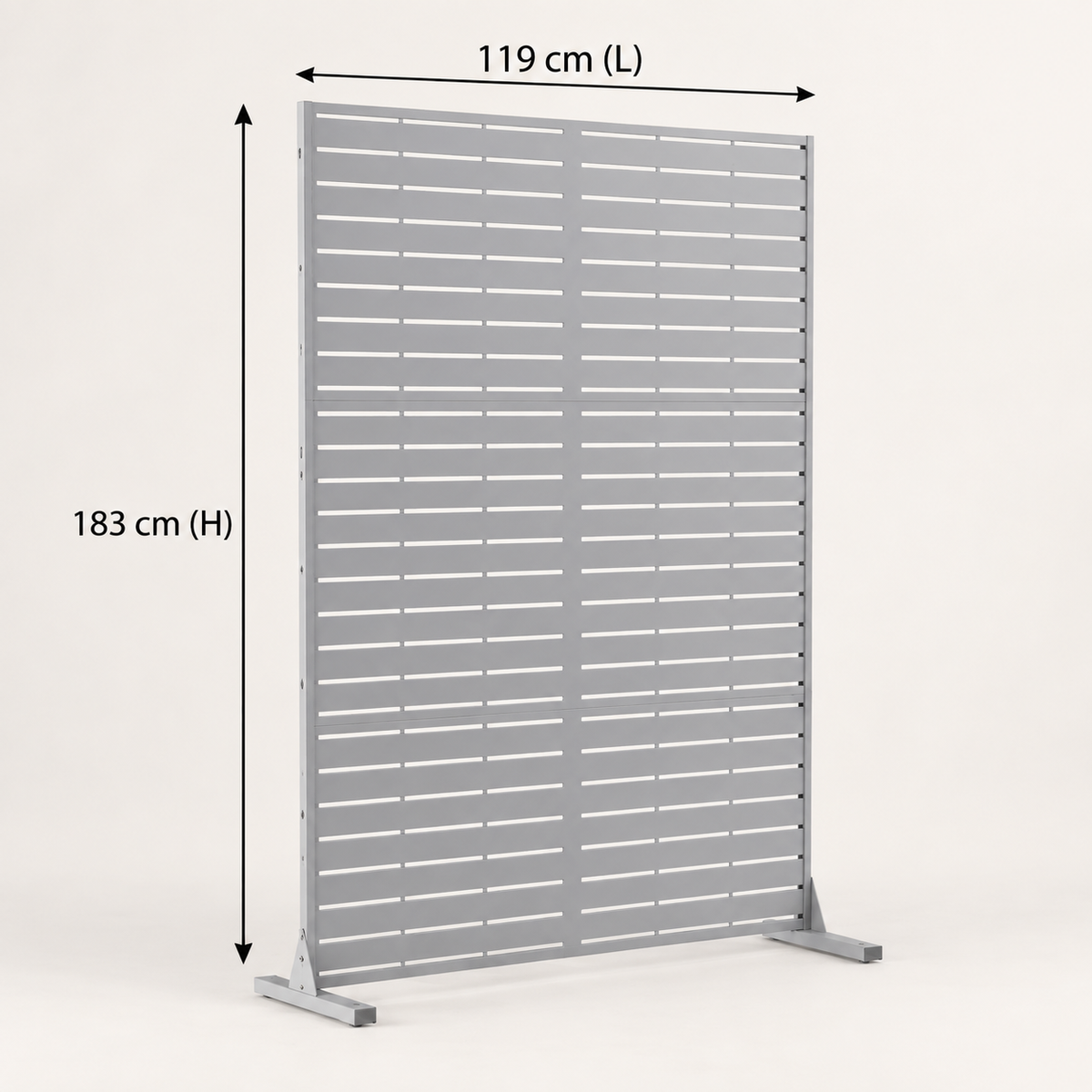 Paravent Terrasse blanc dimensions largeur 119 cm hauteur 183 cm