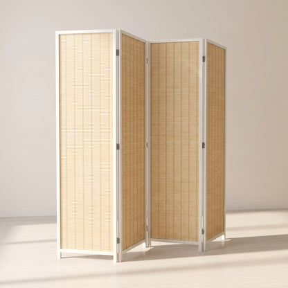 Paravent Bambou Bois Intérieur vu de trois quarts