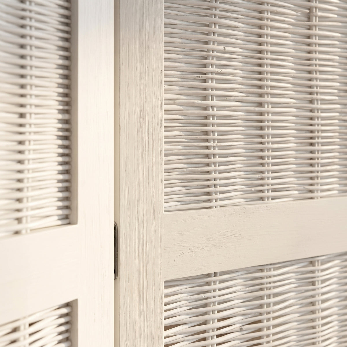 Paravent Blanc Bois Intérieur, gros plan sur la matière