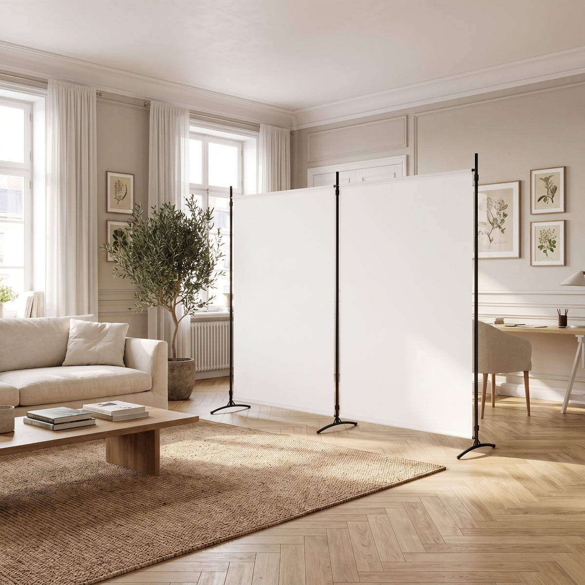 Paravent Blanc Intérieur dans son environnement