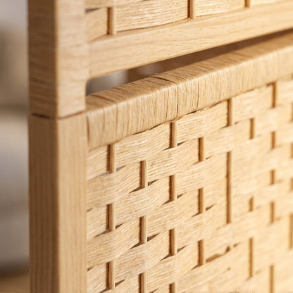 Paravent Bois Intérieur Pliable, gros plan sur la matière