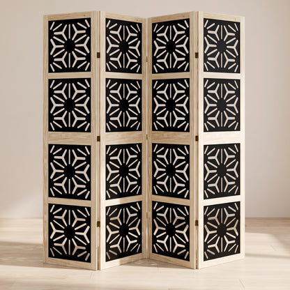 Paravent Bois Noir vu de trois quarts