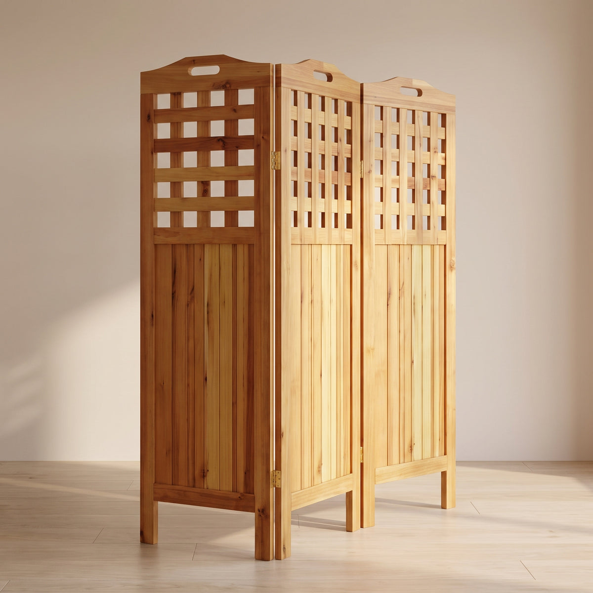 Paravent Bois Solide Chambre vu de trois quarts