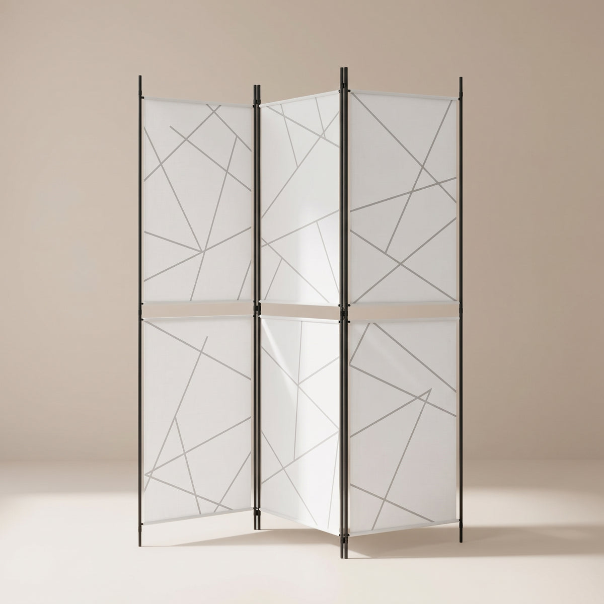 Paravent Bureau Blanc Chambre vu de trois quarts