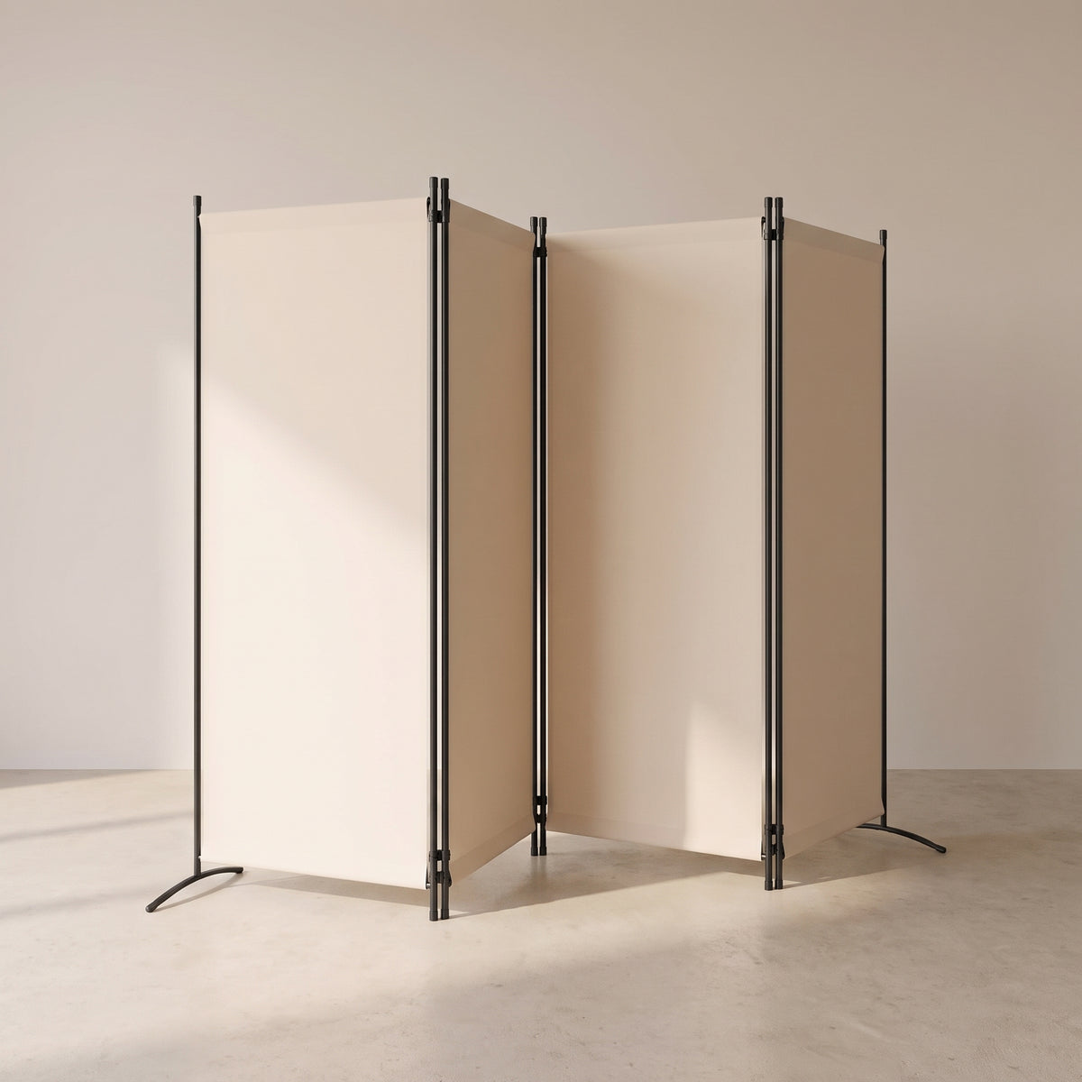 Paravent Bureau Tissu Chambre vu de trois quarts