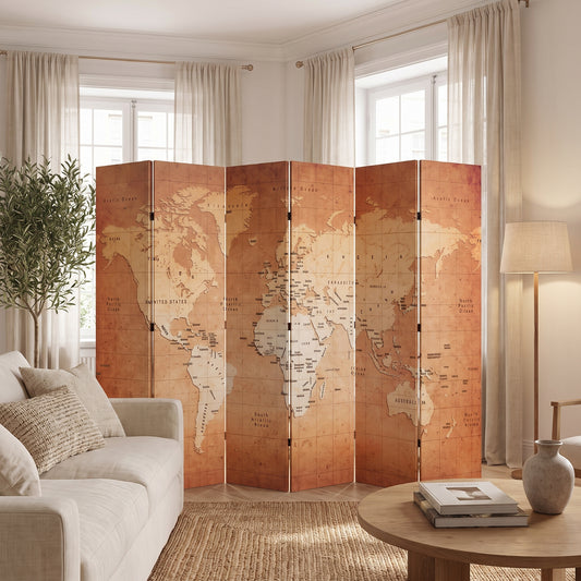 Paravent Carte du Monde dans son environnement