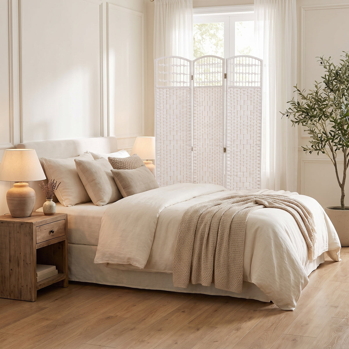 Paravent Chambre Blanc dans son environnement