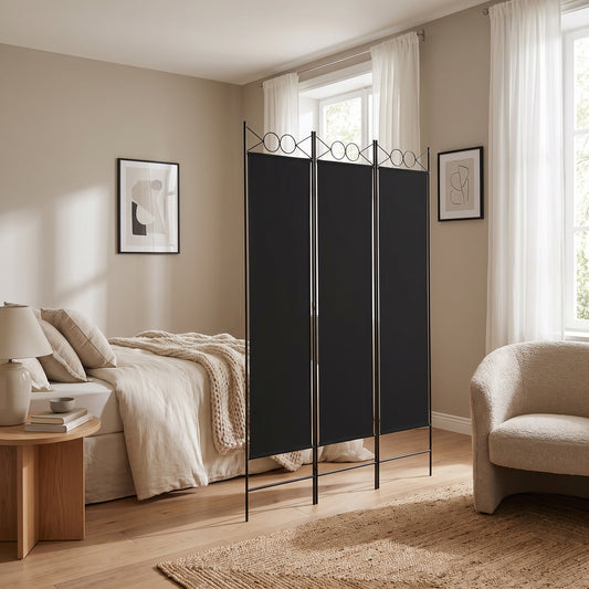 Paravent Noir Chambre dans son environnement