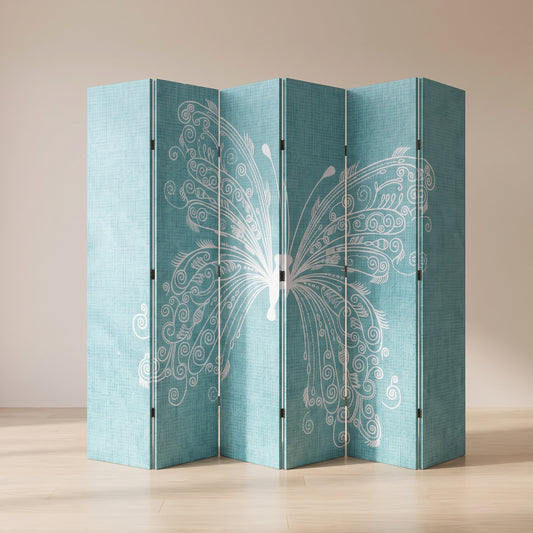 Paravent Tissu Design Chambre vu de trois quarts